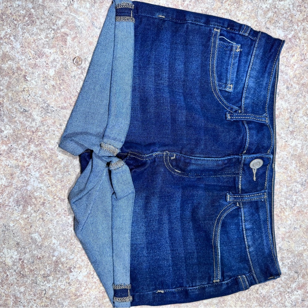 SO Blue Jean Shorts with Distressed Hem